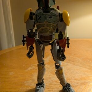 Lego Star Wars Figure with Yellow and Red Accents